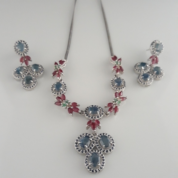 Blue Sapphire, Green Emerald, Red Ruby Set - Picture 11 of 14